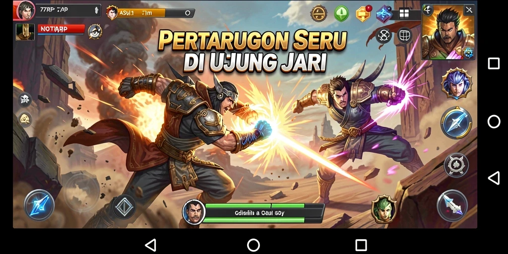 Screenshot <strong>77RP</strong> menampilkan aksi bertarung yang menegangkan.