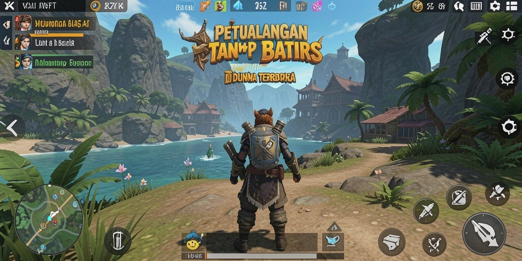 Screenshot menunjukkan karakter menjelajahi dunia terbuka dalam 8ZK.