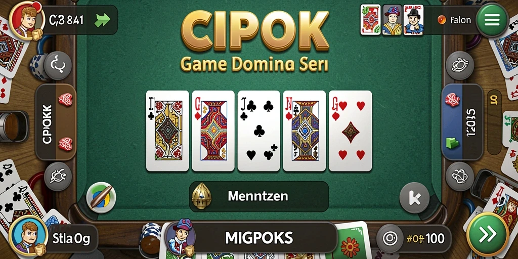 Tangkapan layar utama CIPOK menampilkan gameplay menarik dan interaksi sosial.