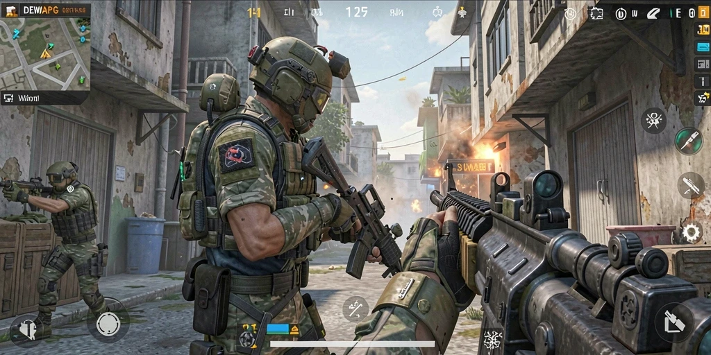 Gameplay seru dalam DEWAPG dengan pertempuran mendebarkan.