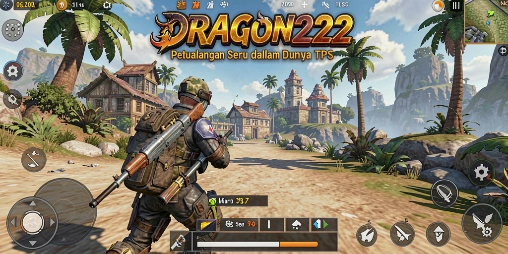 Tangkapan layar gameplay seru dari DRAGON222 di dunia TPS.