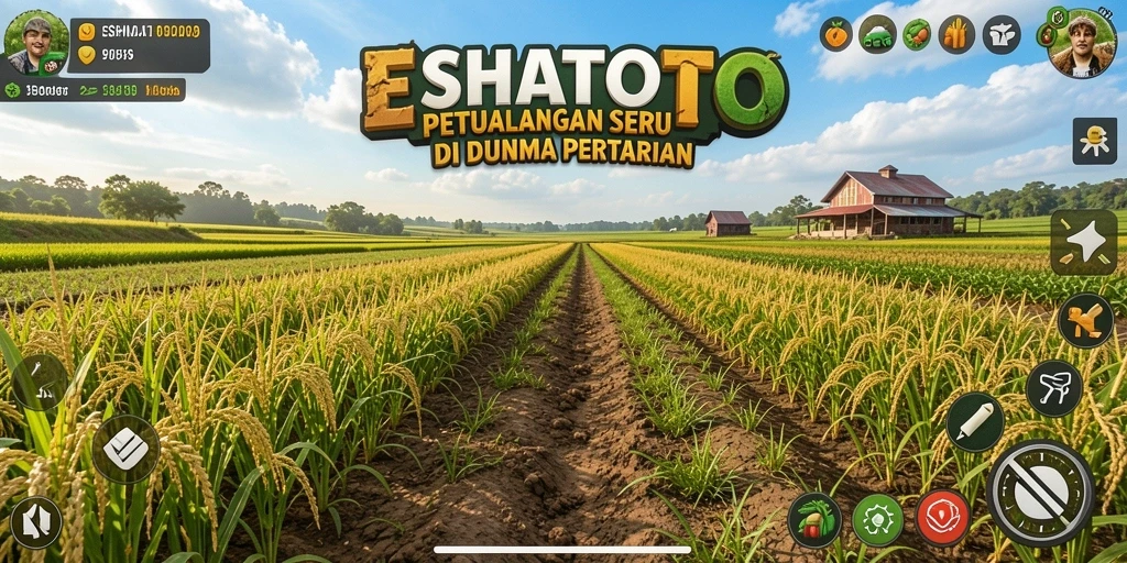 Tampilan menarik dari gameplay ESHATOTO saat berkebun.