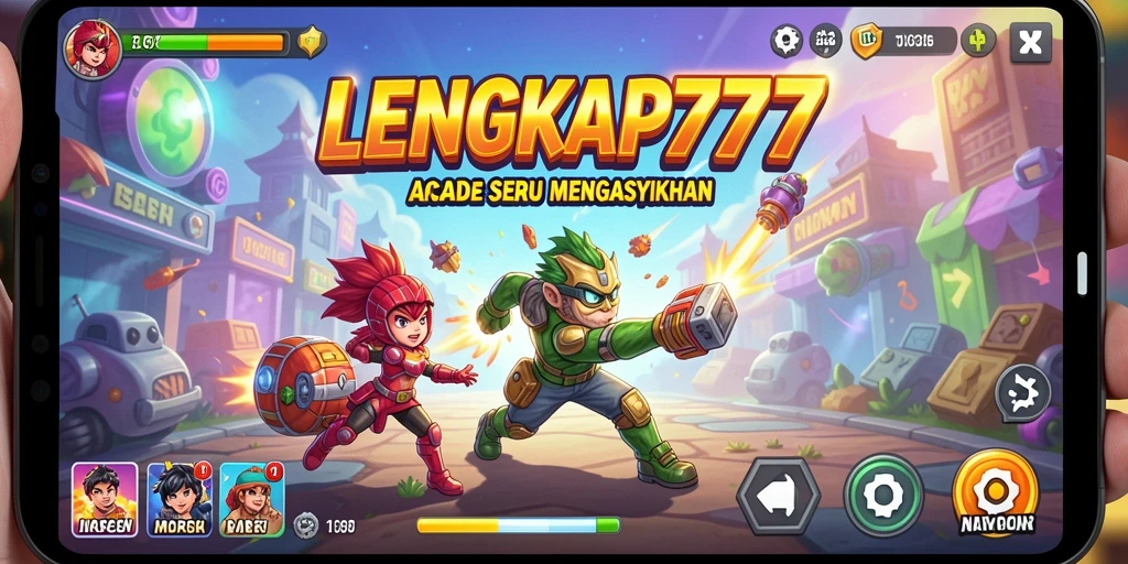 Screenshot gameplay LENGKAP777, menunjukkan aksi seru dalam permainan arcade.