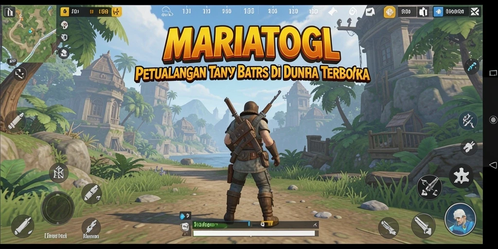 Screenshot menunjukkan pemain menjelajahi dunia terbuka yang luas di MARIATOGL.