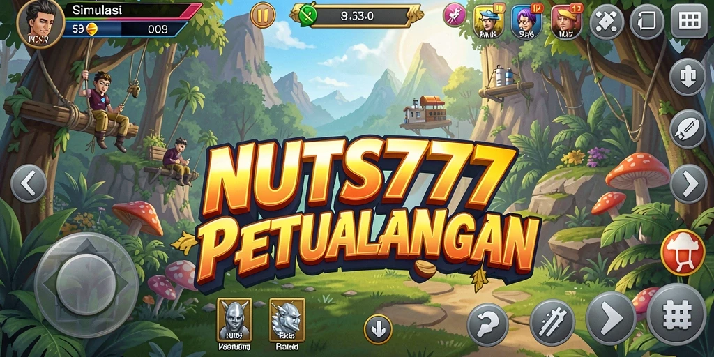 Tampilan gameplay menakjubkan di NUTS777 dengan berbagai aktivitas seru.