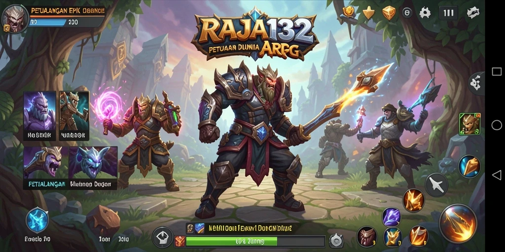 Tangkapan layar menunjukkan pertarungan seru dalam RAJA132.