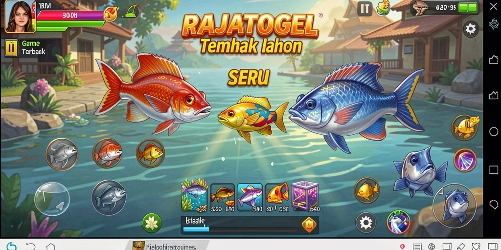 Gameplay seru RAJATOGEL dengan aksi menembak ikan.