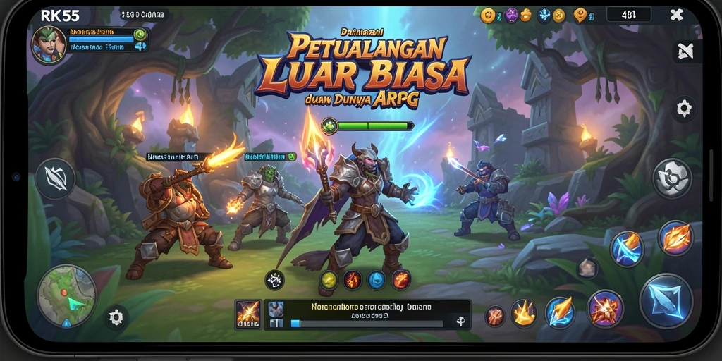 Tangkapan layar menunjukkan gameplay aksi seru di dunia fantasi ARPG.