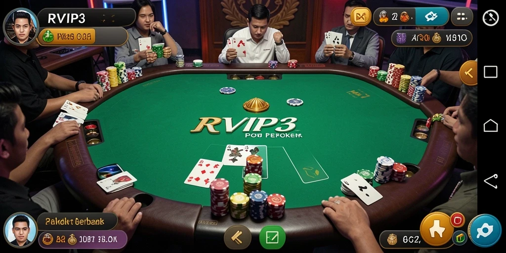 Tampilan menarik dari permainan Poker di RVIP3.