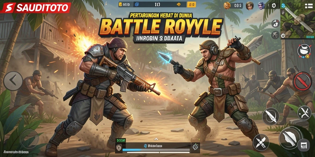 Tampilan seru gameplay Battle Royale di SAUDITOTO.