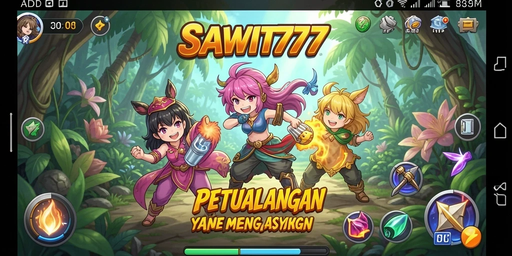 Tampilan gameplay <strong>SAWIT777</strong> yang penuh aksi dan warna.