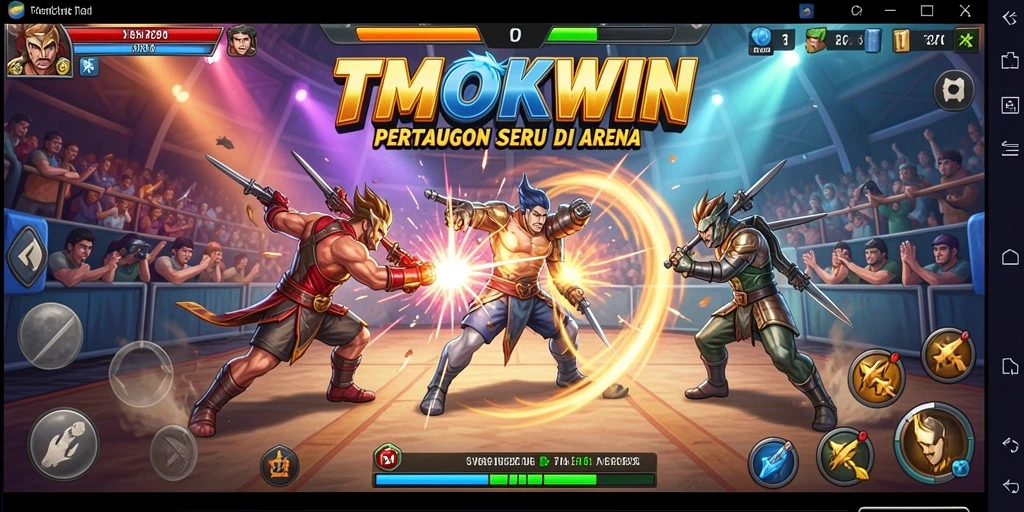 Gameplay seru dan mendebarkan dari TMOKWIN di arena Fighting.