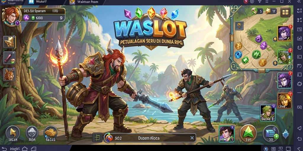 Screenshot dari gameplay RPG yang mendebarkan di WASLOT.