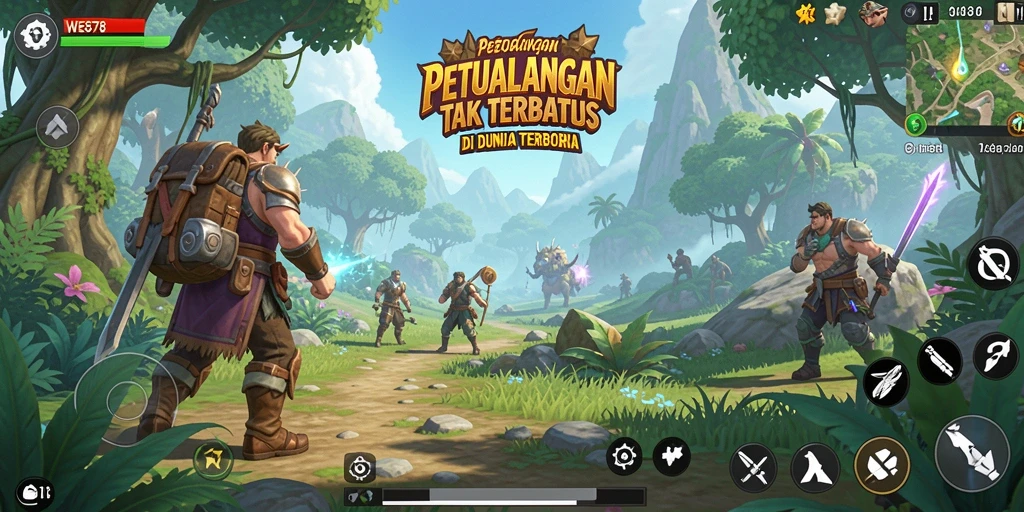 Tampilan gameplay menarik dari WE878 yang menunjukkan eksplorasi Open World.