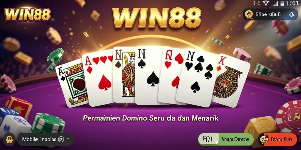 Tangkapan layar gameplay seru dari permainan Domino WIN88.