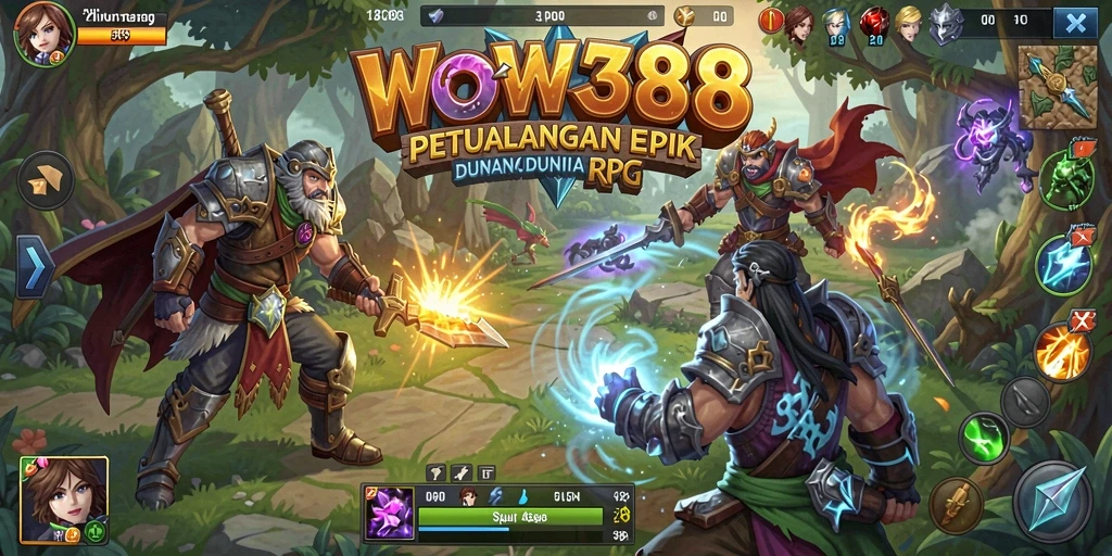 Tampilan gameplay WOW388 yang menonjolkan aksi seru dalam RPG.